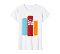 Pringles Retro 1960s Logo Cans T-Shirt, Women, White, Large