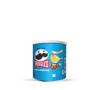 Pringles Salt and Vinegar Flavour Potato Chips, 40g, (Pack of 12)