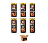 Pringles Smokey Bacon Flavour Crisps Sharing Tube - Savoury Smoky Bacon Potato Crisps with Iconic Crunch, Resealable Can for Parties, Movie Nights | (Pack of 6, Hot Blazin Fried Chicken £2.75-160g)