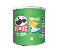 Pringles Sour Cream Flavour Crisps Savoury Snacks 40g (Box of 12)