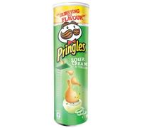 Pringles Sour Cream and Chive Crisps 190 g (Pack of 6)