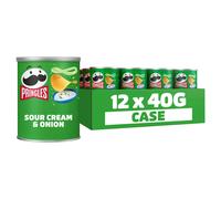 Pringles Sour Cream and Onion Crisps 40g (Pack of 12) 7000279000