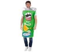 Pringles Sour Cream & Onion Can Fancy Dress Costume Black