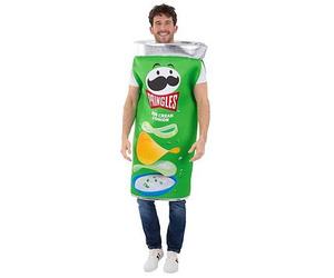 Pringles Sour Cream & Onion Can Fancy Dress Costume Black
