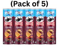 Pringles Texas BBQ Sauce 165g Savory & Smoky Crunchy Chips (Pack Of 5)