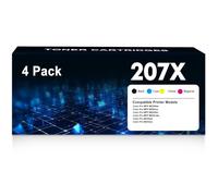 PRINKUS Compatible Replacement 207X Toner With Chip for HP 207X 207A Color Laserjet Pro MFP M283FDW M282NW M255DW M255NW W2210X W2211X W2212X W2213X(Black Cyan Yellow Magenta,4-Pack)