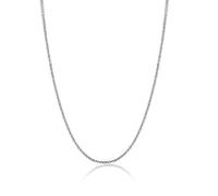 PRINS JEWELS 18 Carat 750 White Gold Diamond Cut Spiga Wheat Chain Necklace (50)