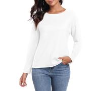 PrinStory Jumpers For Women Crew Neck Knit Pullover Long Sleeve Sweaters Colour Clash Women'S Knitwear (Beige, XL)