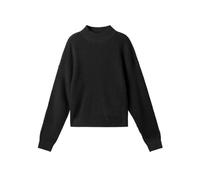 PrinStory Women'S Cropped Turtleneck Jumper Long Sleeve Sweater Ribbed Knit Pullover Sweater Jumper (Black, XXL)