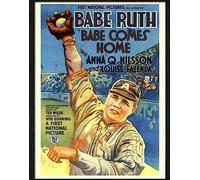 Print 1 babe ruth babe comes home baseball movie poster 1927