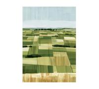 Print Abstract Green Landscape Fields And Sky - A2 (42 x 59.4 cm) | Abstract green landscape fields and sky