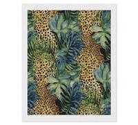 Print Animal Leopard Print Jungle Diamond Painting Kits Full Drill for Adults Round Paint with Diamond Pictures Gem Art DIY Personalized Diamonds Art Photo Wall Art for Living Room Decor Gift