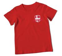 Print Cartel Denmark Kids T-Shirt Danish Football Graphic Tee Danish Flag Design Comfortable Casual Wear for Boys and Girls, 3-4 Years, Light Pink