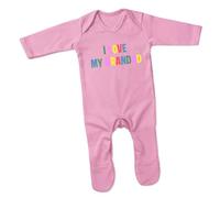 Print Cartel I Love My Grandad Romper Suit Charming Baby Outfit Best Ever Grandad Design Cute Graphic One Piece gift for Babies, 3-6 Months, Light Pink