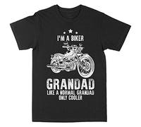 Print Cartel Im A Biker Grandad T Shirt, Funny Tshirt for Grandad Gifts Mens Motorcycle Motorbike Novelty Birthday Top, 3XL, Black