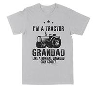 Print Cartel Im A Tractor Grandad T Shirt, Funny Tshirt for Grandad Gifts Mens Farmer Farming Novelty Birthday Top, L, Sport Grey