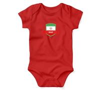 Print Cartel Iran Babygrow Soft Cozy Infant Outfit Warm Fun Iran Flag Design Playful Sleepsuit Comfortable Babywear for Babies, 3-6 Months, Red