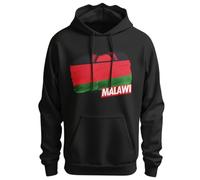 Print Cartel Malawi State Flag Graphic Hooded Sweatshirt Adults Malawi National Flag Hoodies Men Women, S, Black