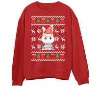 Print Cartel Rabbit Christmas Sweater for Kids Festive Animal Xmas Sweatshirt for Children Ugly Christmas Jumper for Girls Boys, 9-11 Years, Red