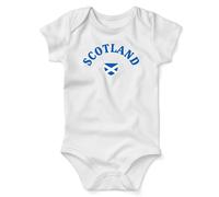 Print Cartel Scotland Babygrow Scotland Football Baby grow Scottish Flag Badge Babyvests Gift Scottish Apparel Baby Suit, 3-6 Months, White