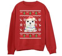 Print Cartel Seal Christmas Sweater for Kids Festive Adorable Animal Xmas Sweatshirt for Children Ugly Christmas Jumper for Girls Boys, 9-11 Years, Red