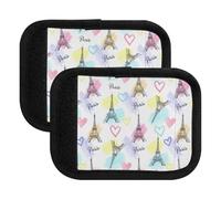 Print Clorful Towers Luggage Handle Wraps Suitcase Tags Soft Grip Handle Cover for Suitcase Shopping Bag, 5.9x4.3in, Print Clorful Towers, Set Of 2