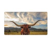 Print Cow Animal,Mouse Pad Large Desk Pad Computer Keyboard Mouse Mat with Non Slip Rubber Base 40 x 70 cm