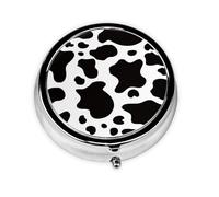Print Cow PatternMeta Pill Box 3 Compartment Medicine Case,Portable Organizer