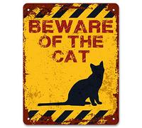 Print Crafted - Beware Of The Cat | Vintage Metal Garden Warning Sign
