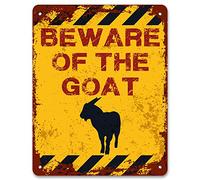 Print Crafted - Beware Of The Goat | Vintage Metal Garden Warning Sign