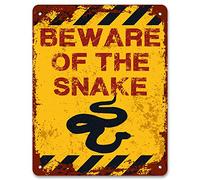 Print Crafted - Beware Of The Snake | Vintage Metal Garden Warning Sign