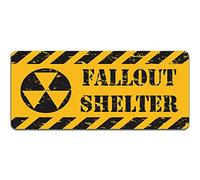 Print Crafted - Fallout Shelter - Vintage Metal Caution Sign | Bedroom, Gaming Room, Man Cave Door Decor