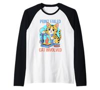 Print Failed Cat Involved Funny 3D Printing Maker Raglan Baseball Tee