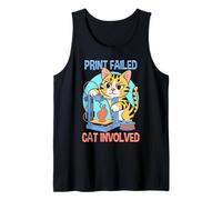 Print Failed Cat Involved Funny 3D Printing Maker Tank Top
