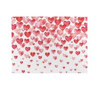 Print Falling Red Hearts,500 Pieces Puzzles for Adults-Wooden Jigsaw Puzzle for Adults Elderly