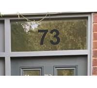 Print Galore GREY Modern House Door Number MEDIUM 12CM TALL Fanlight Victorian Sticker Vinyl PG121