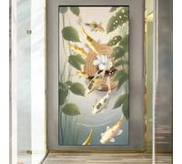 Print Golden Koi Feng Shui Carp Oil Painting Modern Gallery Gallery Wall Hanging Painting Indoor Home Decoration(55x110cm/Frameless)
