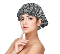 Print Grey Snake Skin,Adult's Satin Sleeping Cap - Women's Elastic Sleep Bonnet, Adjustable Overnight Hair Cover