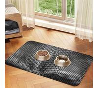 Print Grey Snake Skin,Waterproof Pet Feeding Mat,PU Leather Placemats for Cat Dog Water Bowl,Food Mats,30x45cm