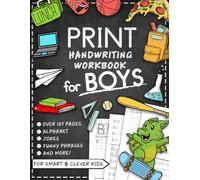Print Handwriting Workbook for Kids with Jokes & Riddles for Boys: Trace Alphabet Letters and Penmanship Writing Improvement Practice Paper