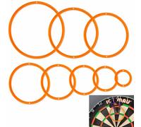 Print It Uk Dart Practice Rings - 8 Precision Training Rings with Ultimate Darts Improvement Kit, Includes 5 Bonus Games for Accuracy and Skill Development (Orange)