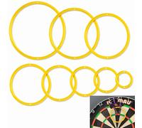 Print It Uk Dart Practice Rings - 8 Precision Training Rings with Ultimate Darts Improvement Kit, Includes 5 Bonus Games for Accuracy and Skill Development (Yellow)