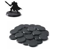Print It Uk Wargaming Hobby Bases 25mm - 30 Pack Round Model Miniature Plastic Bases for Tabletop War Games, RPG Figures, Sand Table Scenery