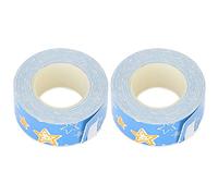 Print Label Tape Ribbon, Thermal Paper 15mm Width, 2 Rolls 4 Meter Each - Clear Durable Printing, Cute Pattern Tags, Compatible with TEPRA LR5C and KINGJIM Labelers