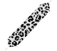 Print Leopard Pattern Plush Table Runner Boho Country Farmhouse Kitchen Dining Table Decoration 200*33cm