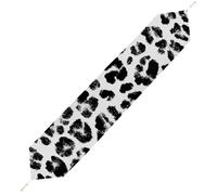 Print Leopard Pattern Plush Table Runner Boho Country Farmhouse Kitchen Dining Table Decoration 229*33cm