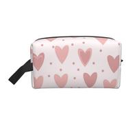 Print Lovely Hearts PatternMakeup Trave Bag for Women,Cosmetic Large Capacity Organizer