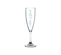 Print Maniacs Champagne Premium Clear Flute Glass Bride Groom Mr Mrs Wedding Maid Honour Wine Cocktail Prosecco Celebrations Gift (Baby Blue, Mother of Bride)
