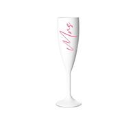 Print Maniacs Champagne Premium White Flute Glass Bride Groom Mr Mrs Wedding Maid Honour Wine Cocktail Prosecco Celebrations Gift (Baby Pink, Mrs)