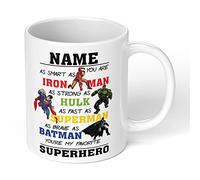 Print Maniacs Daddy Grandad Uncle Superhero Mug Cup 11oz Birthday Christmas Fathers Day Coffee Tea Gift (White, Other)